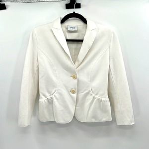 Akris Punto Cream Peplum Blazer